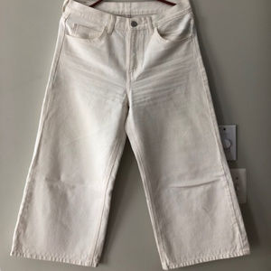 White Levi's Wide Leg Crop